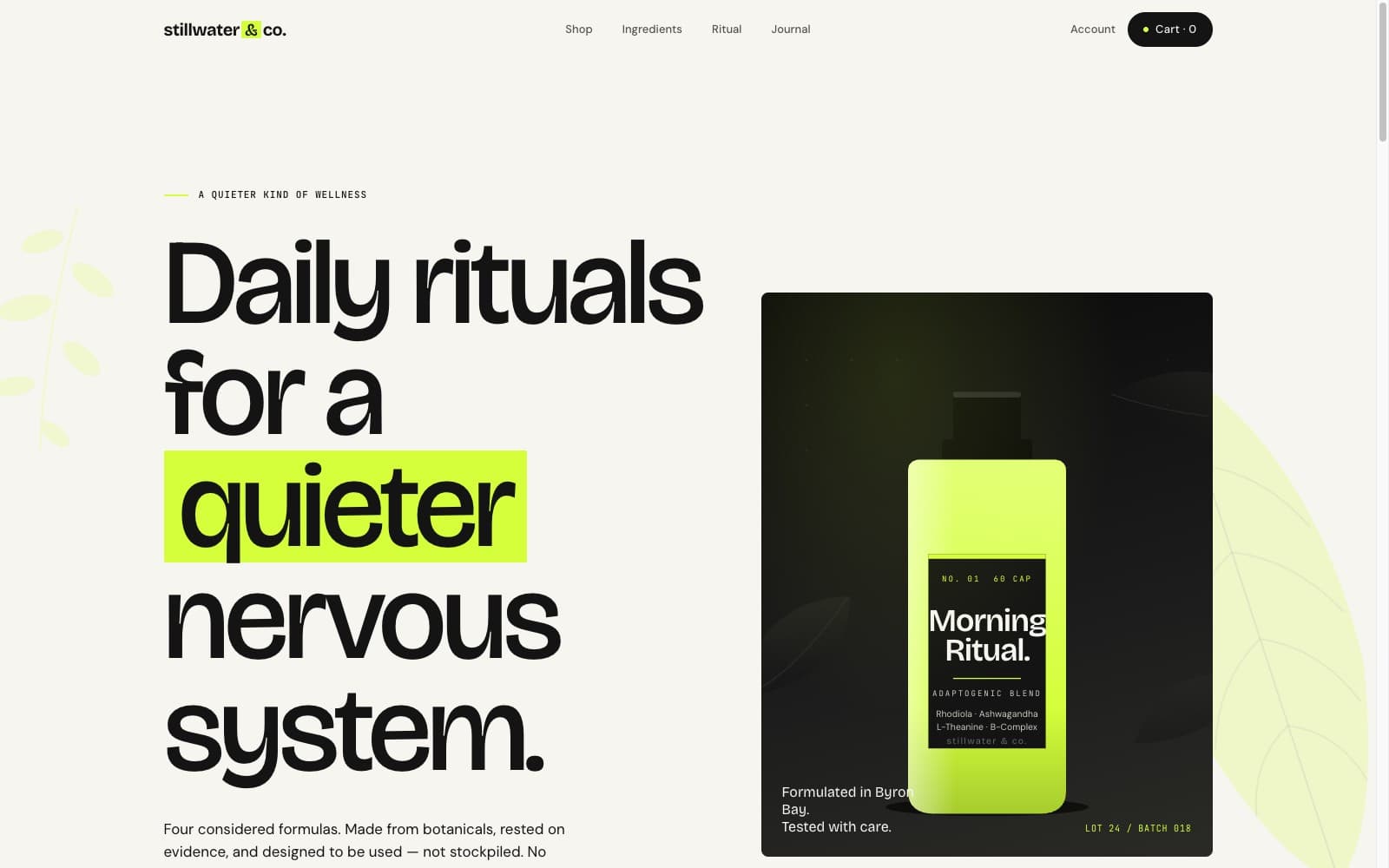 Wellness and e-commerce concept build by Summit Growth Systems